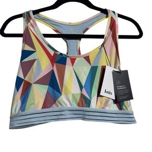 NWT Knix Model Lounge Bra – XXL – Love Triangle Print – Pull-On Comfort